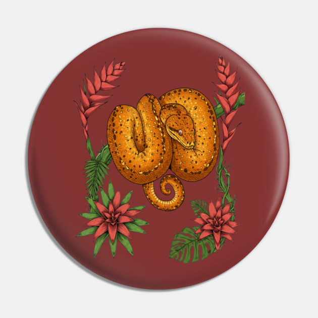 Amazon Tree Boa with Tropical Bromeliads Pin by BirdsnStuff