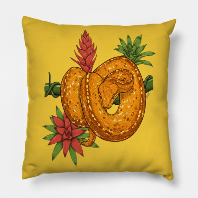 Amazon Tree Boa Tropical Pillow by BirdsnStuff