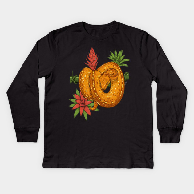 Amazon Tree Boa Tropical Kids Long Sleeve T-Shirt by BirdsnStuff