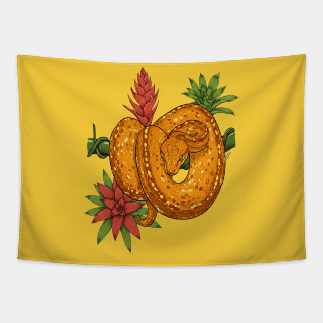 Amazon Tree Boa Tropical Tapestry by BirdsnStuff