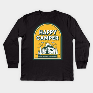 Happy Camper Adventure Kids Long Sleeve T-Shirt