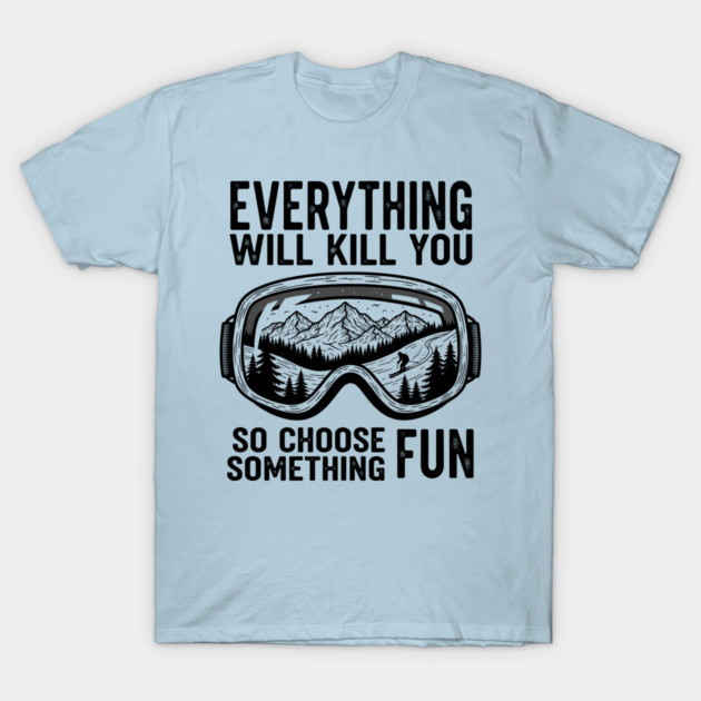 Skiing Adventure T-Shirt by enrynz