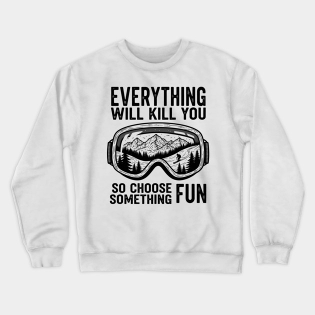 Skiing Adventure Crewneck Sweatshirt by enrynz