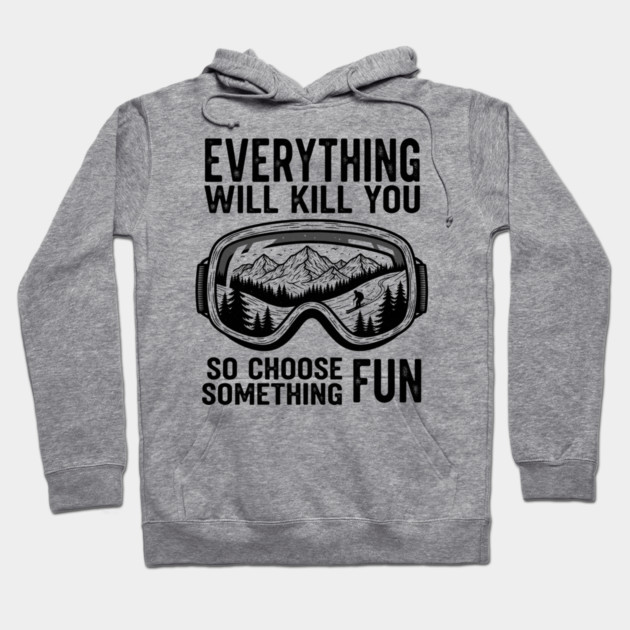 Skiing Adventure Hoodie by enrynz