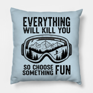 Skiing Adventure Pillow