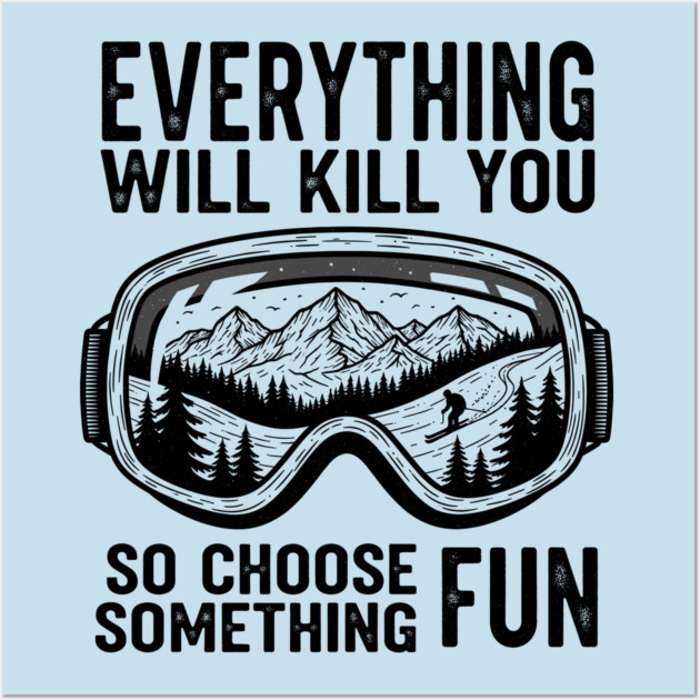 Skiing Adventure Wall Art by enrynz