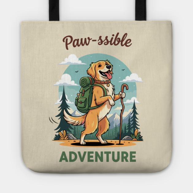 Pawsome Adventure Awaits Tote by enrynz