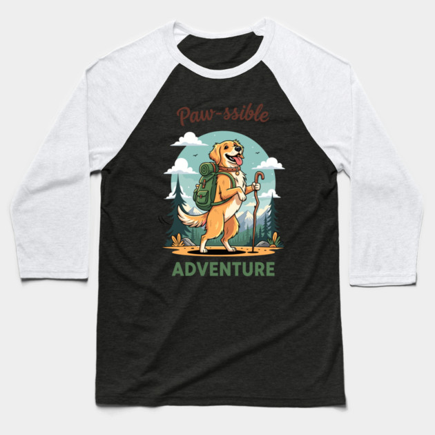 Pawsome Adventure Awaits Baseball T-Shirt by enrynz