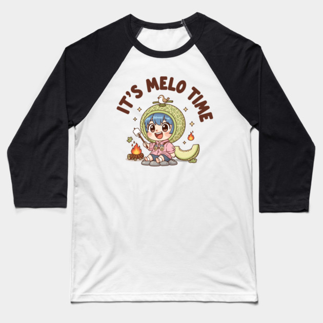 Melon Camping Adventure Baseball T-Shirt by enrynz