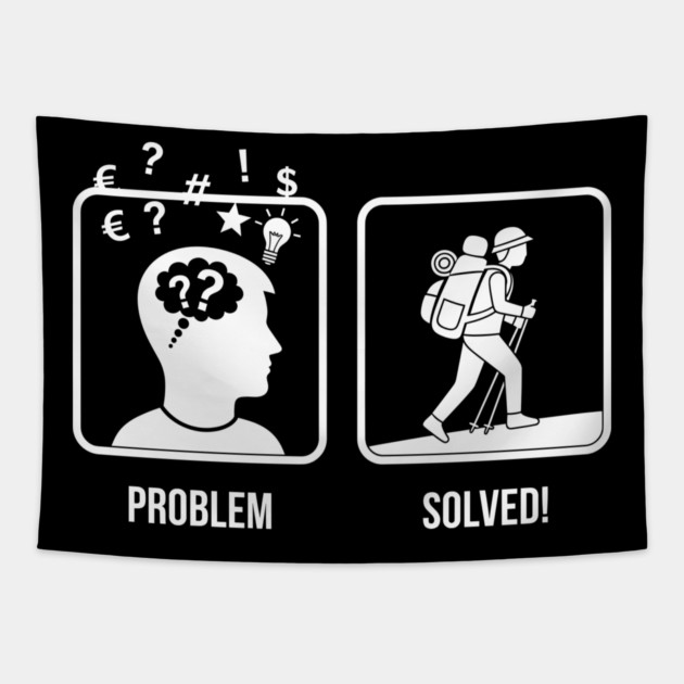 Problem Solved Hiker Tapestry by enrynz