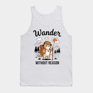 Wander Without Reason Cat Adventure Tank Top