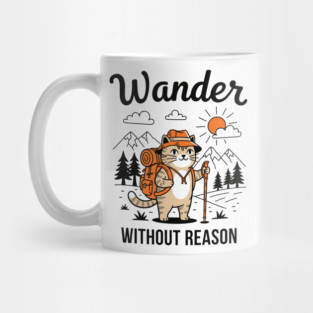 Wander Without Reason Cat Adventure Mug