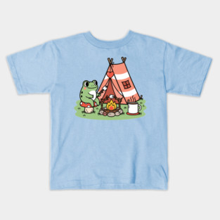 Cozy Camping Frog Kids T-Shirt