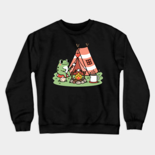 Cozy Camping Frog Crewneck Sweatshirt