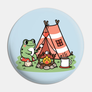 Cozy Camping Frog Pin