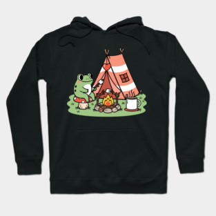 Cozy Camping Frog Hoodie