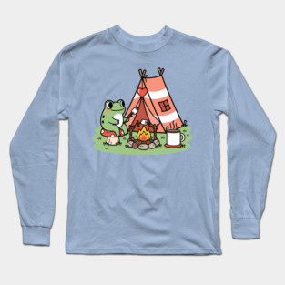 Cozy Camping Frog Long Sleeve T-Shirt