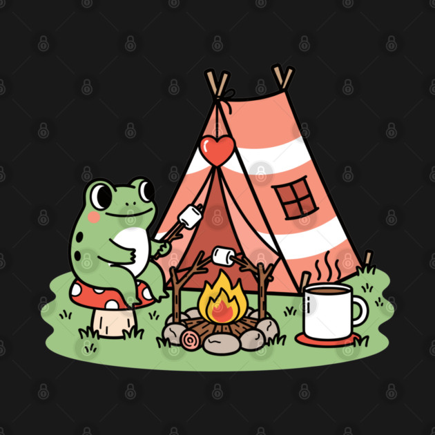 Cozy Camping Frog by enrynz