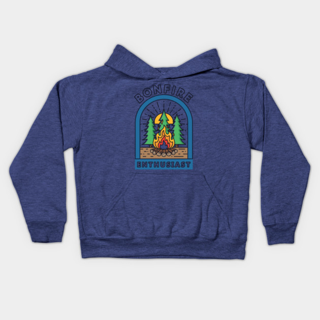Bonfire Enthusiast Kids Hoodie by enrynz