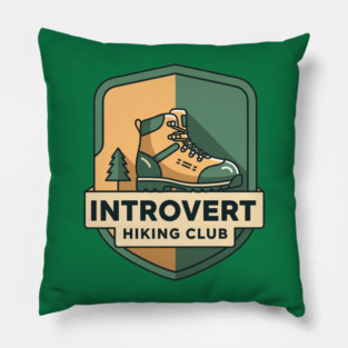 Introvert's Hiking Club Pillow