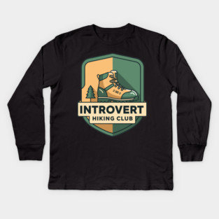 Introvert's Hiking Club Kids Long Sleeve T-Shirt