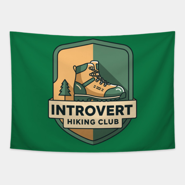 Introvert's Hiking Club Tapestry by enrynz