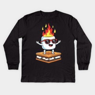 Sizzling Marshmallow Fun Kids Long Sleeve T-Shirt