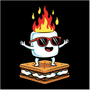 Sizzling Marshmallow Fun Posters and Art
