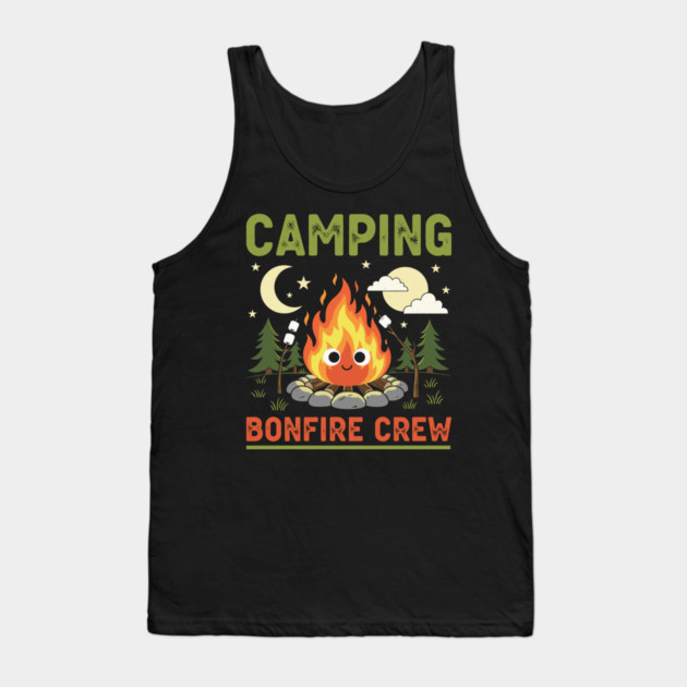 Camping Bonfire Crew Tank Top by enrynz