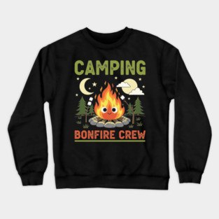 Camping Bonfire Crew Crewneck Sweatshirt