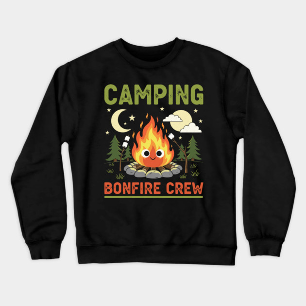 Camping Bonfire Crew Crewneck Sweatshirt by enrynz