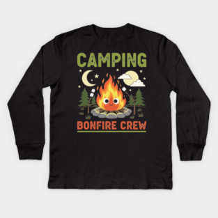 Camping Bonfire Crew Kids Long Sleeve T-Shirt