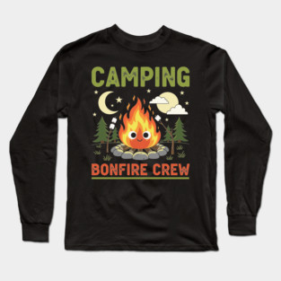 Camping Bonfire Crew Long Sleeve T-Shirt