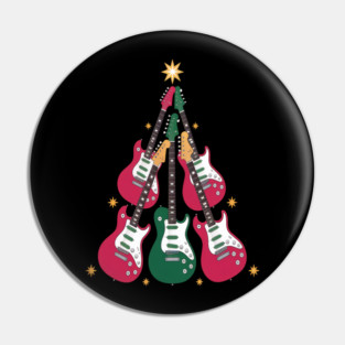 Cool Guitar Christmas Tree Guitar Lovers Christmas Tree Pin