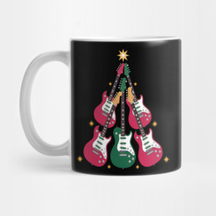 Cool Guitar Christmas Tree Guitar Lovers Christmas Tree Mug
