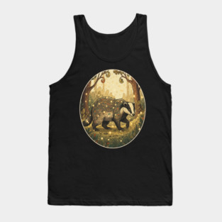 Badger in Firefly Forest Tank Top