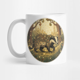 Badger in Firefly Forest Mug