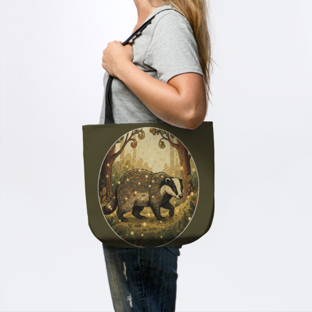 Badger in Firefly Forest by BirdsnStuff