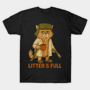 Funny Litter’s Full Cat Parody Christmas Litter’s Full T-Shirt