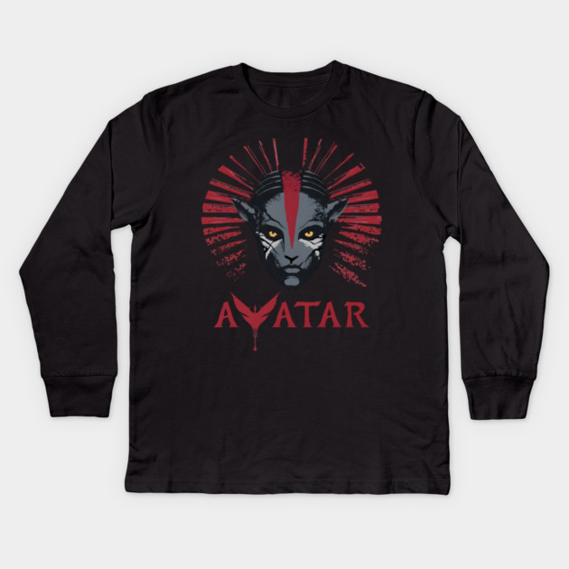 Na'vi Avatar amazing design Kids Long Sleeve T-Shirt by DesignAura