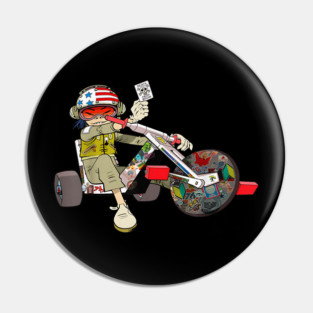 Gorillaz Men's Noodles Trike Pin