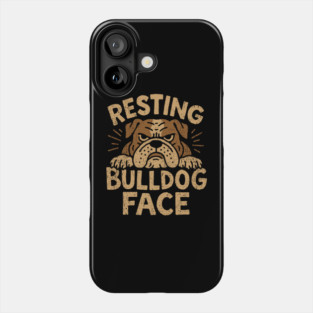 Resting Bulldog Face Grumpy Mood Phone Case