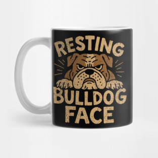 Resting Bulldog Face Grumpy Mood Mug
