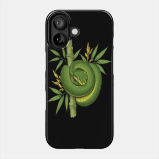 Bamboo Pit Viper Jungle Illustration Phone Case