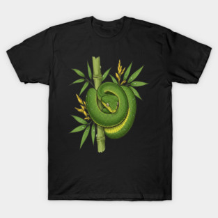 Bamboo Pit Viper Jungle Illustration T-Shirt