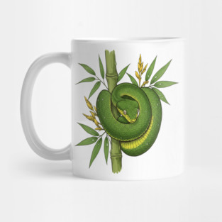 Bamboo Pit Viper Jungle Illustration Mug