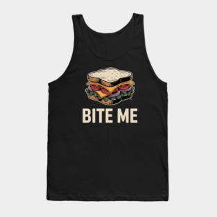Bite Me Sandwich – Retro Foodie Sass Tank Top