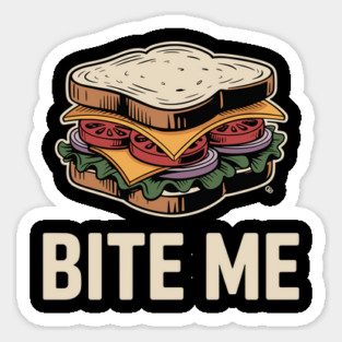 Bite Me Sandwich – Retro Foodie Sass Magnet