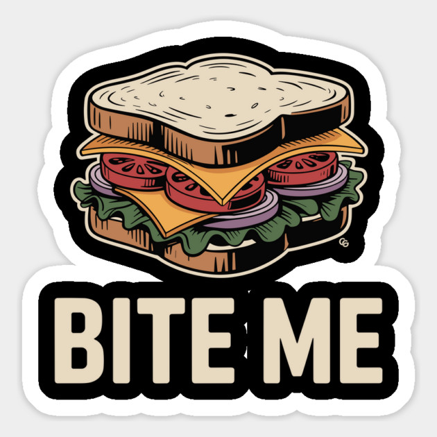 Bite Me Sandwich – Retro Foodie Sass Magnet by Cosmo Gazoo