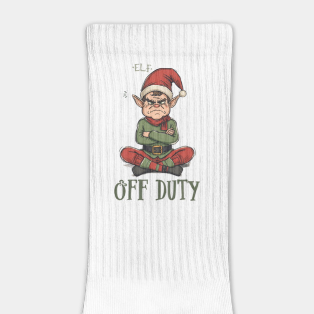 Elf Off Duty – Funny Christmas Elf by Ink Lines